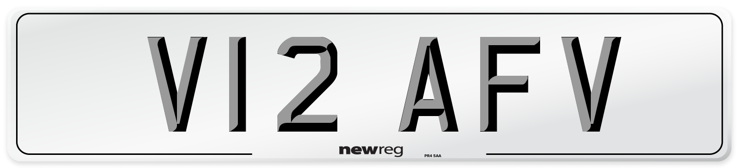 V12 AFV Number Plate from New Reg